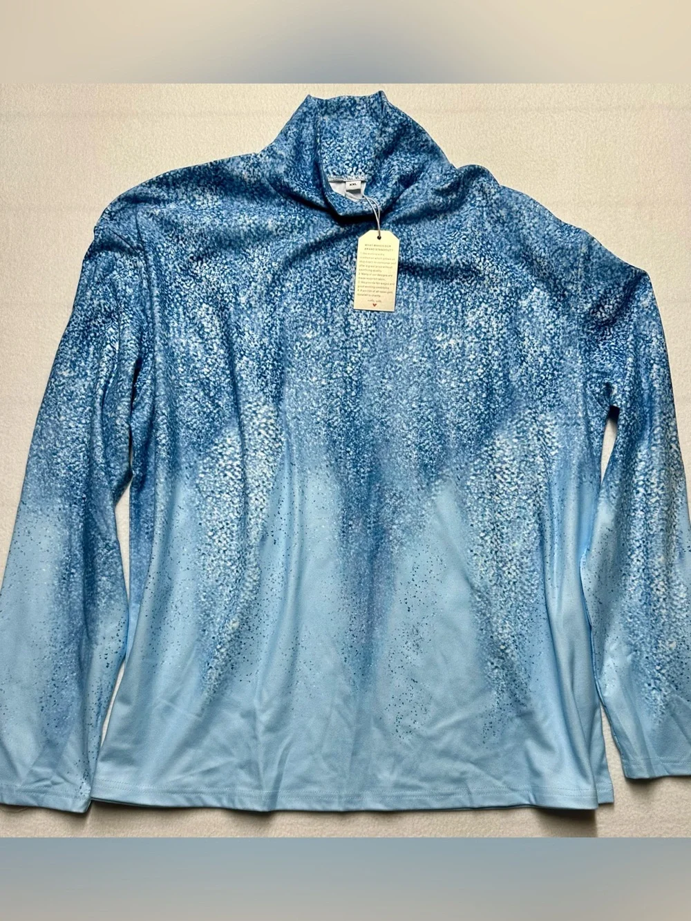 Women’s XXL Blue Ombre Metallic Shimmer Look 2 Piece Pants Set NWT